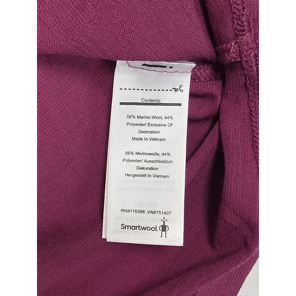 Smartwool Mountain Magpie T-Shirt Merino Sport 150 Small Plum Purple Hiking - Picture 5 of 8